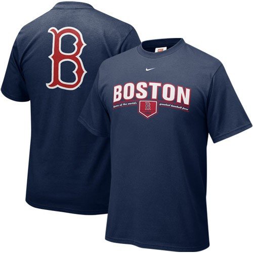 Nike Boston Red Sox Navy Blue Arched Date T-shirt