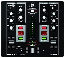 Behringer VMX100USB Professional 2-Channel DJ Mixer with USB/Audio Interface