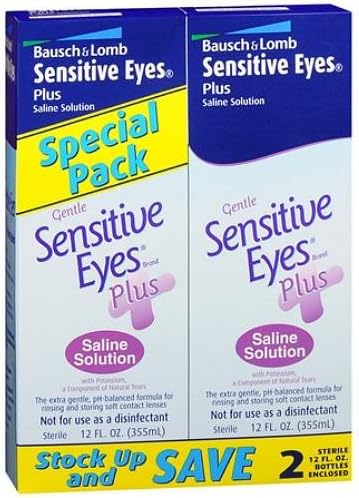 Sensitive Eyes Plus Salines 2 x 12oz 24 fl oz