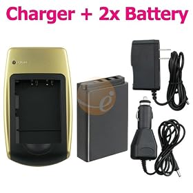 Two Battery+Charger For Kodak KLIC-5001 P850 P880 Z7590