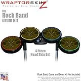 Abstract 01 Yellow Skin by WraptorSkinz fits Rock Band Drum Set for Nintendo Wii, XBOX 360, PS2 & PS