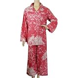 Cerise Pinkish Red Florals Elegant French Provence Pajamas by Couleur Nature