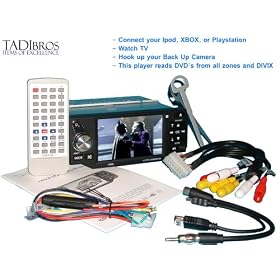 4.3-Inch Car DVD Player with TFT LCD, In-Dash DVD/AM/FM/MP3/MP4/Divx Player and TV Tuner