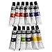 Acrylic Paint Set - Premium Quality Art Set for Painting Canvas, Wood, Clay, Fabric, Nail Art, Ceramic & Crafts - 12 x 12ml Best Selling Colors for Beginners, Students & Professionals Artists.