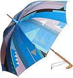 (ムーンバット)MOONBAT cocca 遮熱&amp;1級遮光 晴雨兼用ショート傘 幾何柄プリント 「piece」 22-422-93590-00 73-45 ブルー 45cm