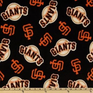 60-Wide-MLB-Fleece-San-Francisco-Giants-Toss-Black-Fabric-By-The-Yard