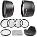 Essential Kit for CANON Rebel (T3i T3 T2i T1i XT XTi XSi), CANON EOS (1100D 600D 550D 500D 450D 400D 350D 300D 60D) - Includes: 2.0X Telephoto and 0.45X Wide Angle High Definition Lenses + 8 Point Star Filter + Macro Close Up Set (+1+2+4+10) + Tulip Flower Lens Hood + 1 Premium Goja Microfiber Cleaning Cloth