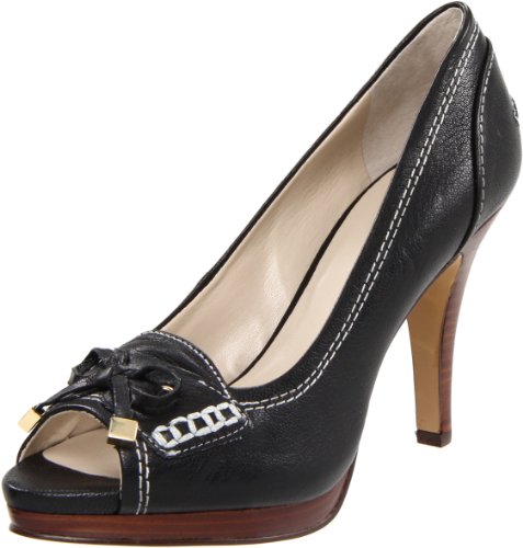Nine West Women's Dasher Boat Shoe,Black Leather,8.5 M US