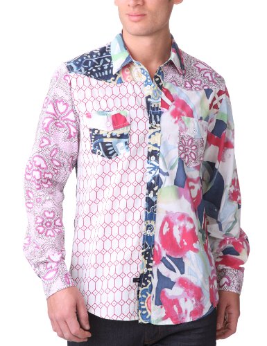 Desigual Herren Langarmshirt Regular Fit 21C1262, Gr. 56 (XXL), Rot (Borgo&ntilde;a) Preisvergleich