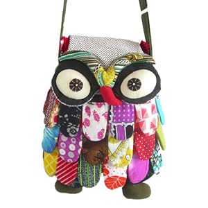 Thai Handmade Adorable Patchwork Owl Sling Bag Shoulder Bag Full Color 1