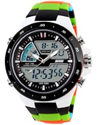 Fashion Sport Mens and Womens Analog-Digital Chronograph Watch SK-252