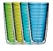 Boston Warehouse 24-Ounce Tumbler, Set, Set of 4, Cool Tones