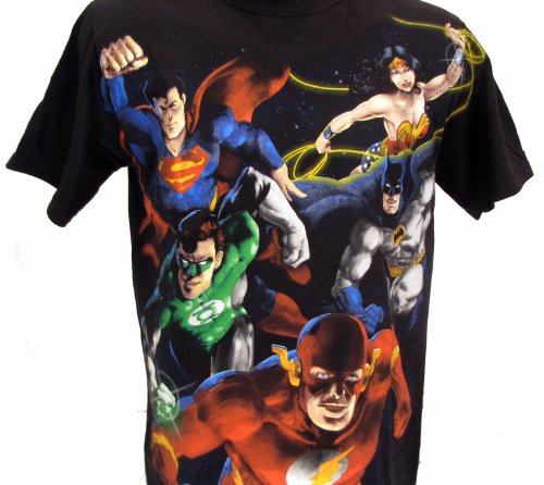  Justice League Painted Group T-shirt