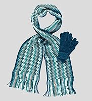Chenille Zig Zag Scarf & Glove Set Chenille Zig Zag Scarf & Glove Set