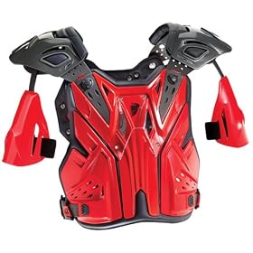 THOR FORCE 09 ROOST DEFLECTOR - CHEST PROTECTOR - NEW (RED / BLACK)