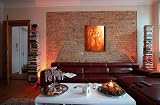 001002 Contemporary Canvas Wall Art - REGISTERED Authentic Artwork Champagne Jazz by Lena Kashigin, Hand finished and signed by the Artist, 20x27 Stretched Gallery Wrap Ready to Hang, National Fine Arts Registry Title, Wine Art.