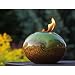 Green and Brown Glass Fireside Firepot
