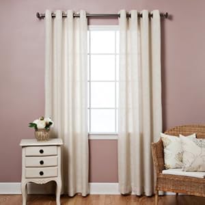 Faux Linen Grommet Curtain - 50