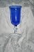 Cobalt Blue Water Wine Glass Stem 7 1/2" tall 12 ounces