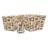 Bubbles Brown: Storage Bin Set - Set Of Three Nested Sizes. (Jbl-430, Jbl-431, Jbl-432) by Trend Labs