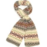 Fair Isle Knitted Women's Wool Scarf - Gorgeous fairisle winter scarves for women - Made in Scotland