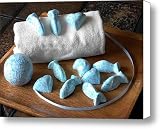 Blue Fish Bath Bombs Canvas Print / Canvas Art - Artist Anastasiya Malakhova