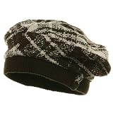 Plaid Knit Beret - Brown Combo W08S69F