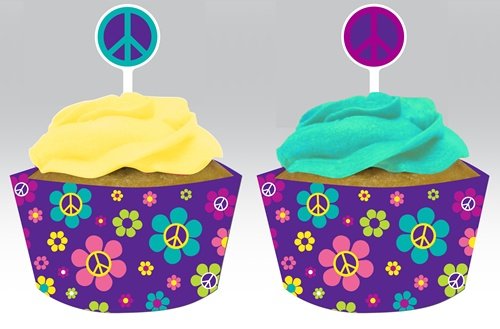 creative converting groovy girl cupcake pick decorations with matching baking cu cheap price