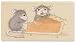 House Mouse Wood Mounted Rubber Stamp: Pumpkin Pie
