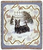 Scottish Terrier Scotty Dog Tapestry Throw By Artist Pat Lehmkuhl 50 x 60