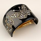Voler Black - Cubitas Bellini Collection (Hand-set Swarovski Crystals, Hair Clip)