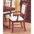 Set of 2 Louis Phillipe Collection Cherry Arm Dining Chairs