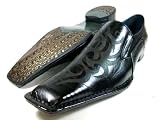 Mens Black Tatoo Design Delli Aldo Loafer Dress Casual Shoes Styled in Italy