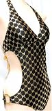 Black & Gold Ribbon Monokini