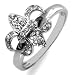 10k Gold Fleur-De-Lis Diamond Ring (1/6 cttw, I-J Color, I2-I3 Clarity)