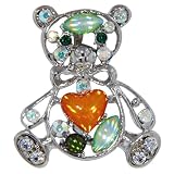 Silver Tone Teddy Bear Animal Pin