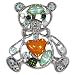 Silver Tone Teddy Bear Animal Pin Brooch