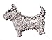 Accessories By Park Lane, O2826, Diamante Dog Brooch With Crystal Stones