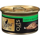 SHEBA Cuts in Gravy Turkey and Giblets Entree Canned Cat Food 3 Ounces (Pack of 24)