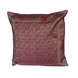 Cushion Cover Modern Decor India Gift Silk Fabric Idea 16x16 inches (bcbr334)