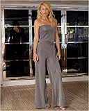 Metallic bandeau jumpsuit