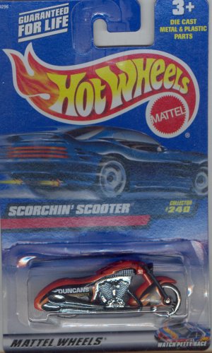 Hot Wheels 2000 240 RED SCORCHIN' SCOOTER 1:64 Scale Die-cast Collectible Car