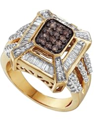 0.88ctw Brown Diamond Fashion Ring 14K Yellow Gold