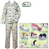 The Cat's Pajamas Wasabi Green Sushi Women's Cotton Pajama medium