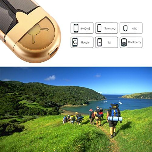 BEEBOT 5500mAh Lithium Technology Portable Solar Power Bank, USB and Micro USB Ports for Direct Current Fast Charging, Portable Charger External Backup Battery Power Pack for USB Devices