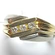 14K Two-Tone Gold Diamond Man's Ring