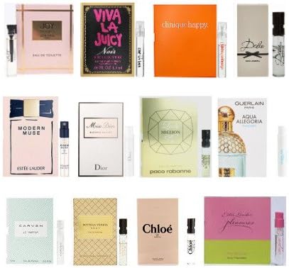 12 Women's Fragrance Vial Sample Set Dior, Chloe, Guerlain, Bottega Veneta