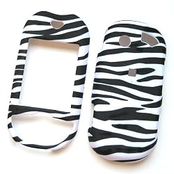 Pantech Matrix Pro C820 AT&T Rubberized Snap On Protector Hard Case Image Cover "Zebra Pattern" Design