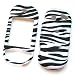 Pantech Matrix Pro C820 AT&T Rubberized Snap On Protector Hard Case Image Cover "Zebra Pattern" Design