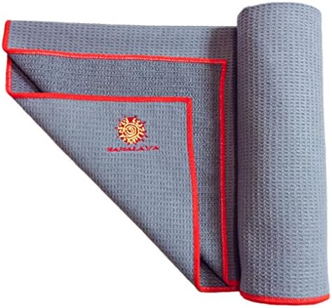 Hanalava Hot Yoga Towel Non-Slip Non-Skid With Lava Grip Silicon Backing. Super Absorbant Extra Long 74" a Full 1/2 foot Longer Than Standard Yoga Towels. 100% Lifetime Guarantee